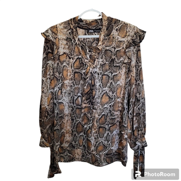 Zara Snakeskin print blouse - Picture 1 of 3